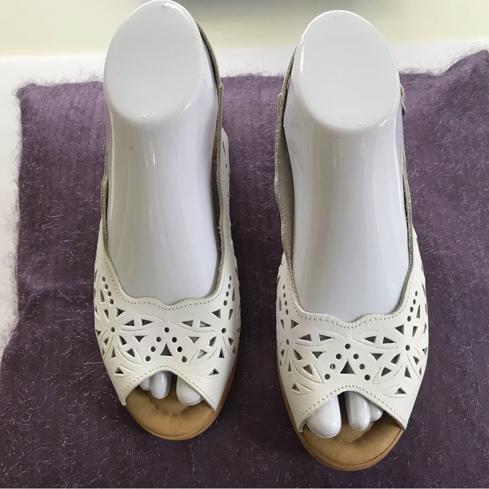 Spring Step Orella Leather Slingback Wedge Sandal, Sz6.5 (37)